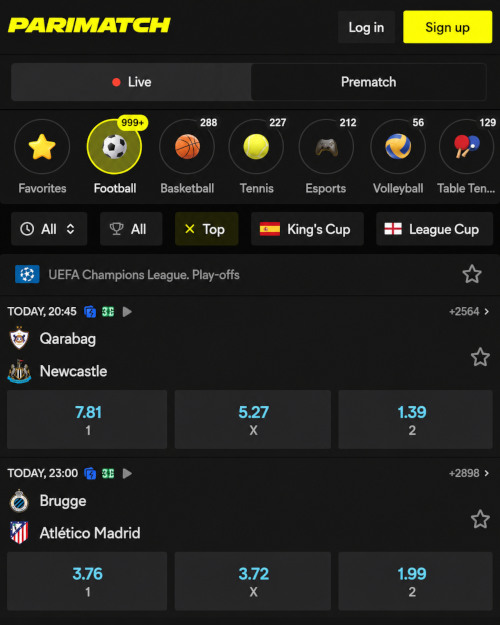 Live-bets Parimatch