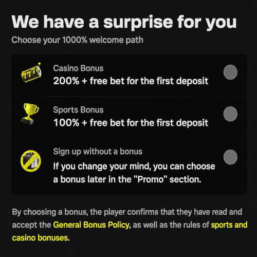 Welcome bonus on sports: 100% and free bet