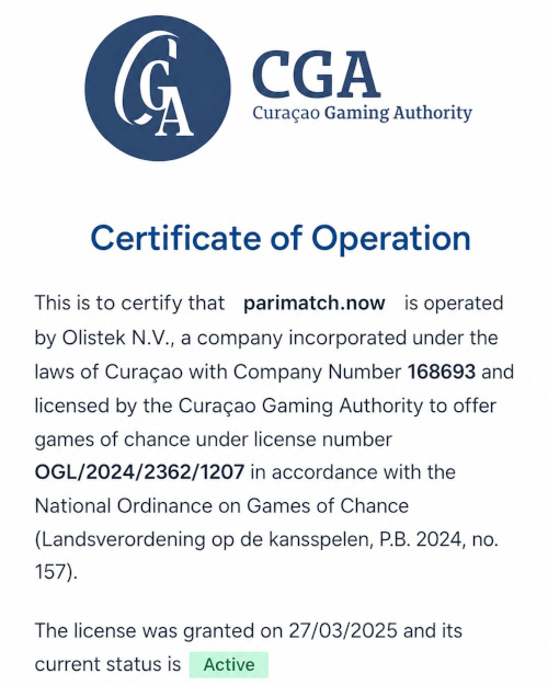 Online casino reliability, license and certificates