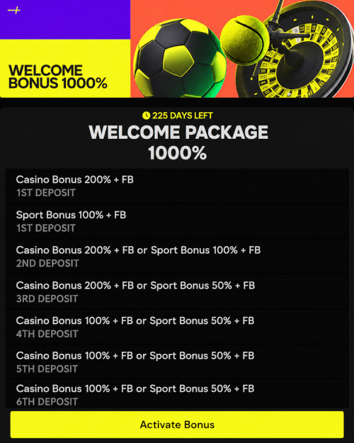 Deposit bonus Parimatch